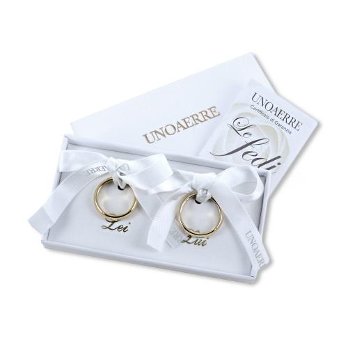 Fede Unoaerre Brillanti Promesse Corona SLIM con diamante in oro bianco Gioie
