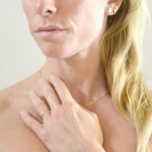 Fedina Fermanello ultra sottile in oro giallo liscia e lucida Gioielloro