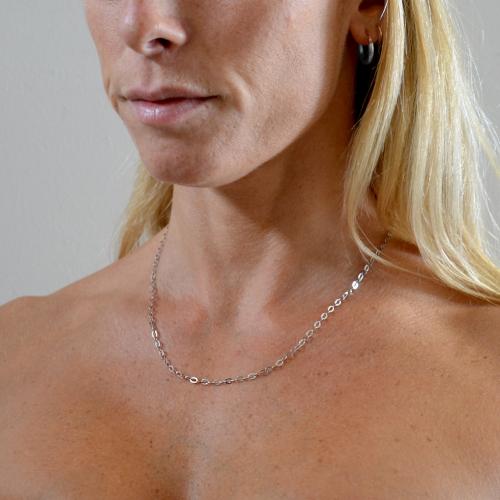 Collana Catena A Scatola Oro 14K Su Acciaio - Larghezza 3mm, Lunghezza 18 Pollici, Regalo