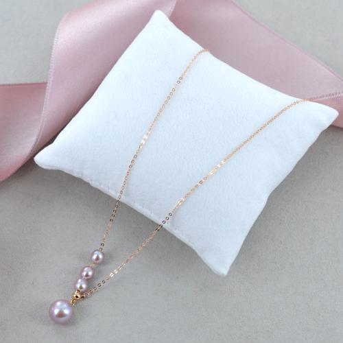 Collana Di Perle D'Acqua Dolce Naturali Rosa 7-8mm - Lunga 36 Pollici (91cm), Argentato