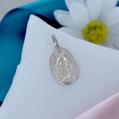 Medaglia Madonna Miracolosa In Oro Giallo 9 Kt DZ027-9KT - Foto 9