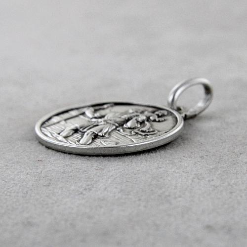 Medaglione San Cristoforo In Argento Sterling Con Catenina 45,7 Cm – Gioiello Regalo Per Viaggiatori – Made In Italy