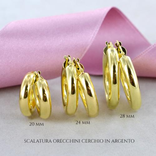 Cerchietti Bali Cahore 14 Mm In Argento 925%  Prezzo Inteso Per Singolo Orecchino