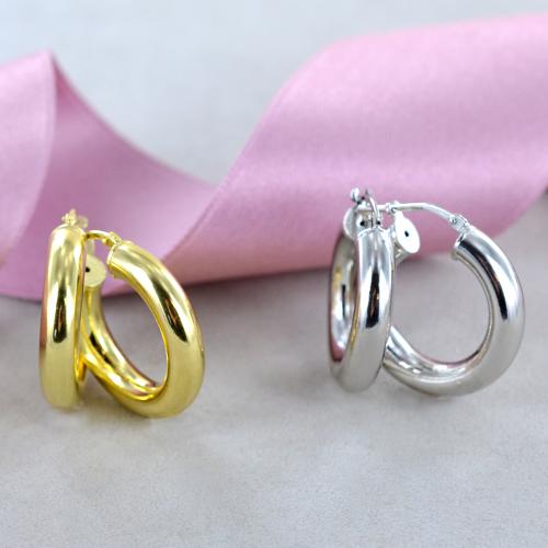 Grandi orecchini a cerchio leggeri in argento sterling 925 Confezione regalo da 2 pollici - Nuovo di zecca - Italia