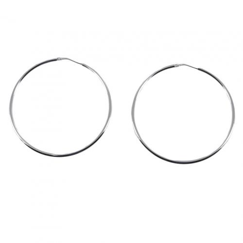 Orecchini A Cerchio In Argentium, Coppia: Anelli Senza Cuciture Ipoallergenici - Italia - Foto 3
