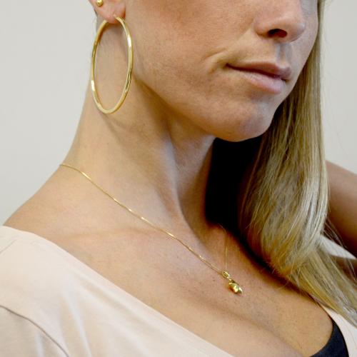 Orecchini Amen - Donna Cerchi Grandi In Argento Rosato - Foto 4