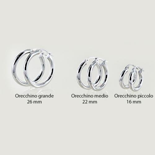 Orecchini anello oro bianco cheap
