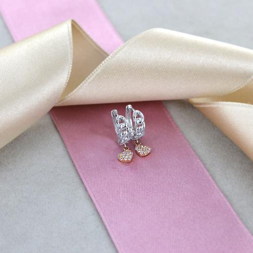 Orecchini a cerchio con micropavé di Zirconi - Bronzallure