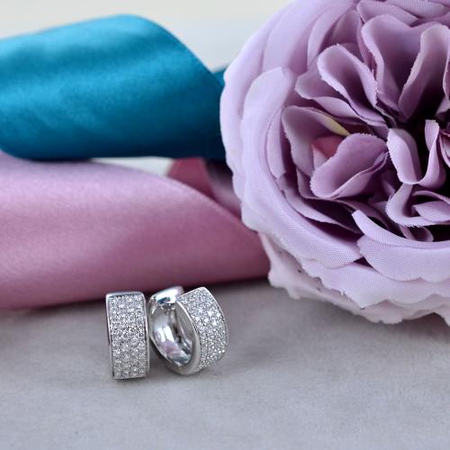 Orecchini Cerchio Donna - 3 Paia Placcati Oro 14K, Anallergici, Con CZ - Foto 7