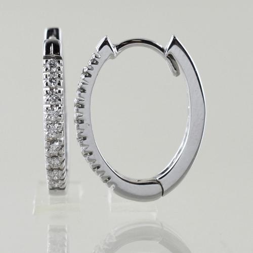 Orecchini a cerchio bicolore in oro giallo 10k con taglio a diamante - 30 mm - Italia