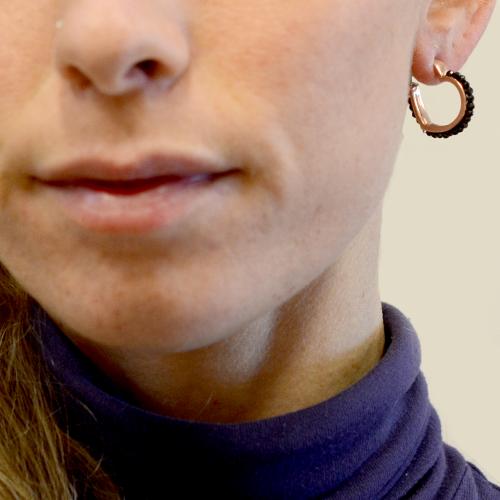 Grandi Orecchini A Cerchio 62 Mm Per Donna - Colori Nero, Rosso, Blu, Crema. Gioielli Fashion, Idea Regalo Unica!
