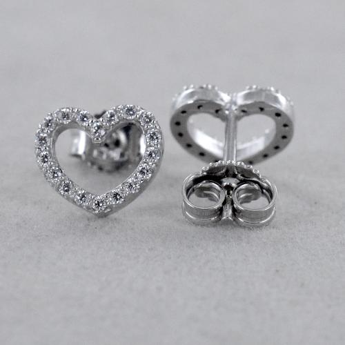 Orecchini Di Lusso Bianchi Cuore Zircone | Acquisti Online Su - Foto 11