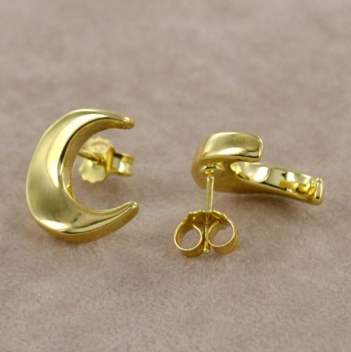 LES POULETTES BIJOUX Orecchini Luna E Mezzaluna - Placcati Oro 3 Micron, In Cofanetto Regalo