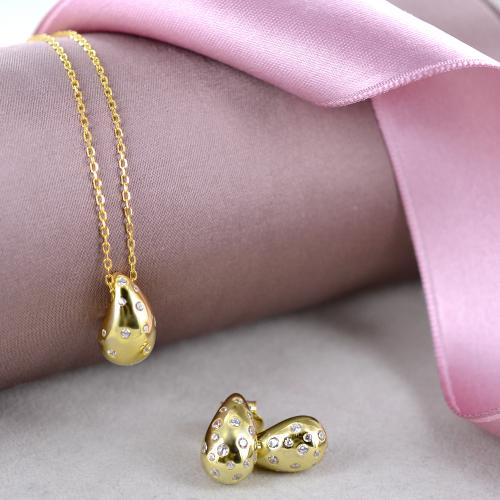 Orecchini In Pelle A Forma Di Goccia Con Quattro Elementi - Foto 8