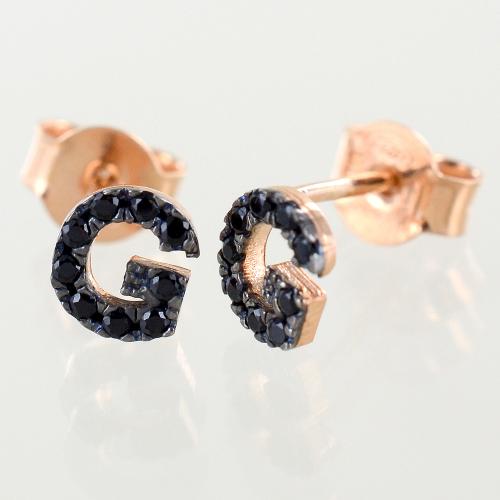 Orecchini Donna Lettera G In Argento Sterling 925 Placcato Oro - Regalo Gioiello Personalizzato