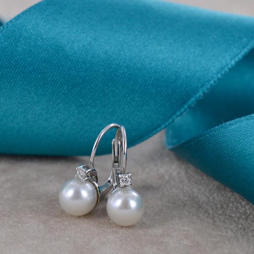 Collana E Orecchini Di Perle Conchiglia Bianche 8mm – Placcato Oro, Fatte A Mano, AAA - Foto 5