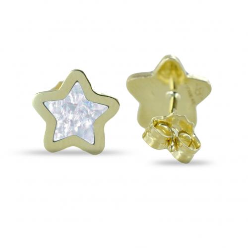 Orecchini A Forma Di Lumaca Con Peridoto In Oro Giallo 9K - MondePetit - In Scatola Regalo - 2