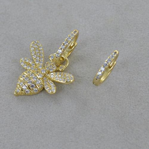 Orecchini Asimmetrici GLORIS In Smalto Fatto A Mano Con Ago D'Argento 925 - Design Unico - 2