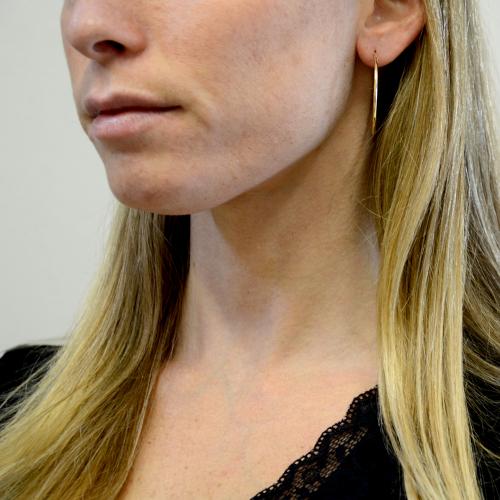 Boucles D'oreilles Femme En Or Avec Pierres - Modèle 35 - Neuf Avec étiquettes Et Emballage D'origine