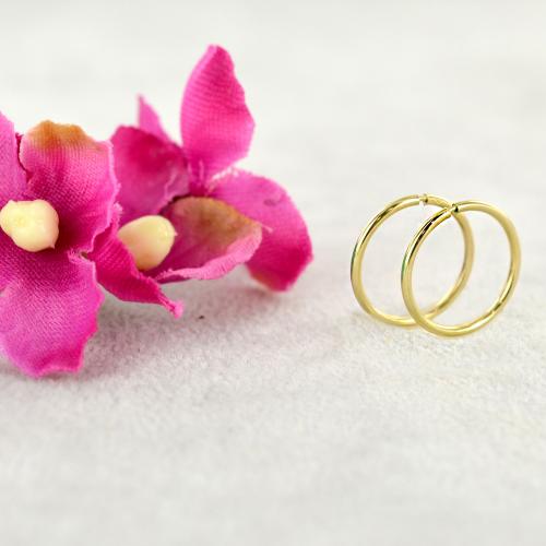 Orecchini A Cerchio Piccoli Donna - Placcato Oro 14k - Design Moderno Minimal - Regalo Compleanno O Anniversario