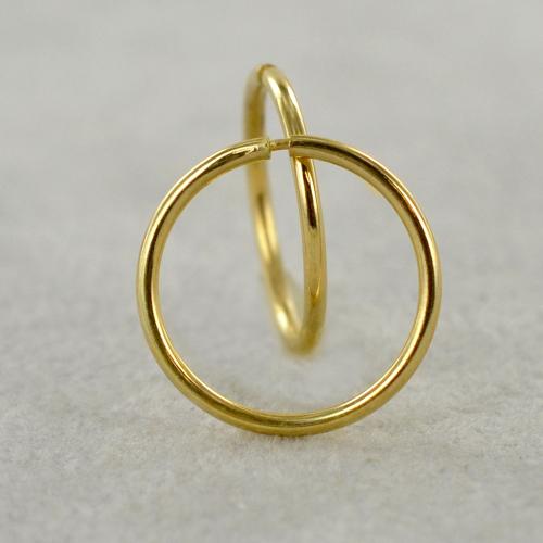 cerchio piccolo orecchino 15 mm con zirconi col oro base orecchini per ciondoli Gioie d'Oriente