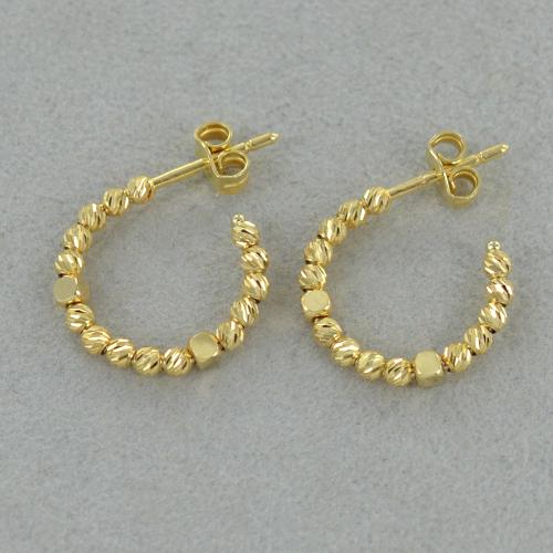 Orecchini A Cerchio Con Sfere - Dorato - - 4.00 - Foto 4