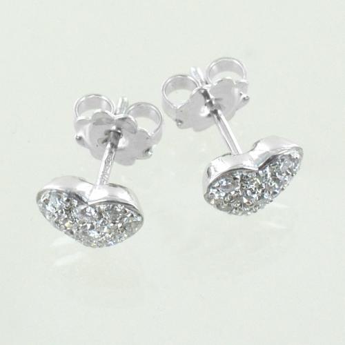 Elli diamonds Orecchini da Donna Infinity con diamante (0,03 Ct) In Argento Sterling 925