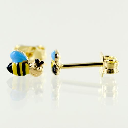 Orecchini Bambino Carissima Ape In Oro Giallo E Bicolore 9 Carati – Eleganti E Italiani