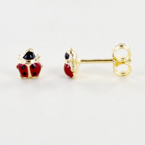 Orecchini Bimba In Oro 18 Carati Con Perla – Prima Foratura, Chiusura A Vite, Regalo Neonata