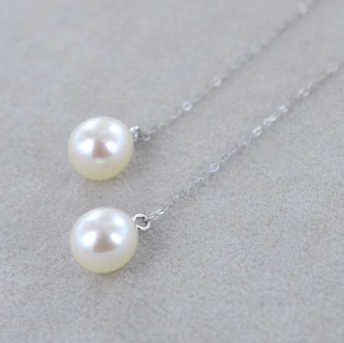 Orecchini Donna In Oro Bianco A Monachella Con Perle. Gioielli Fatti A - Foto 10