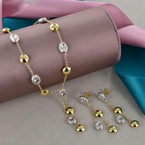Orecchini a Bottone 18K/750 Oro Giallo 2 Rubino 2 Brillanti - Valore