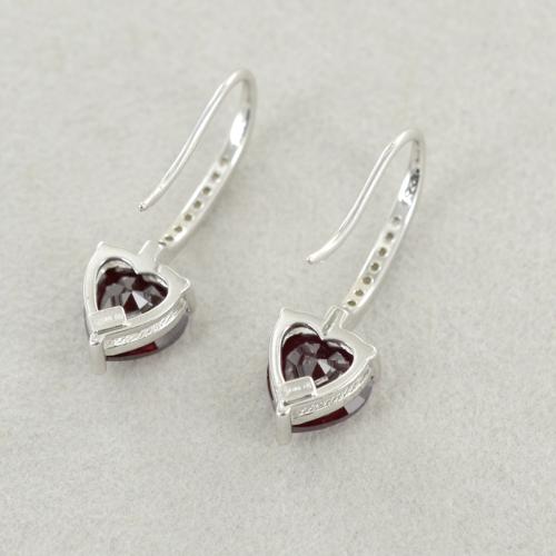 Anello Argento Con Pietre Anello Eternità In Argento Sterling Con Zirconi A Cuore, Fascia 3 Mm - Nuovo Senza Etichette Anello Donna Cuore