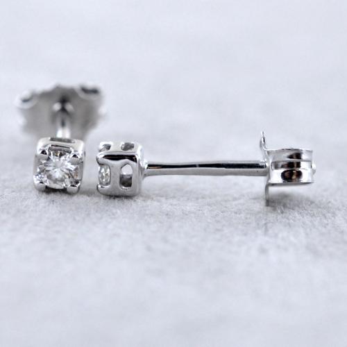 Orecchini punto luce oro bianco e diamanti on sale