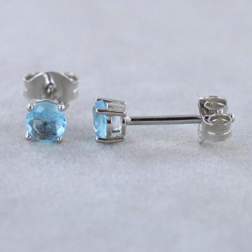 Boucles D'oreilles Pendantes En Argent 925 Avec Aquamarine Et Zircons - Style Punto Luce, Neuves Sans Emballage