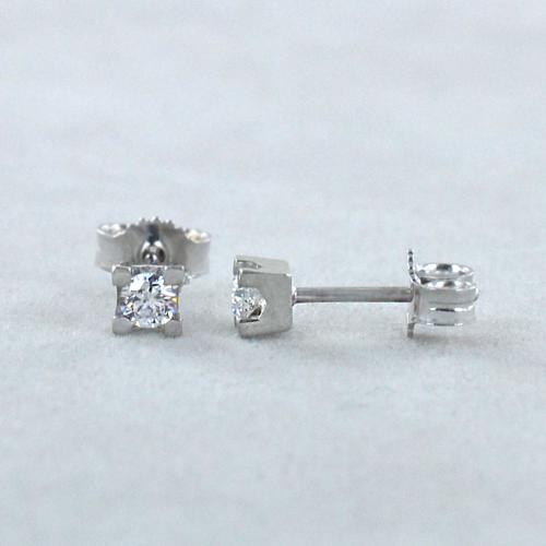 Orecchini punto luce medi con diamanti 0.35 carati
