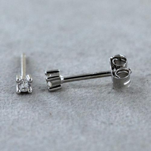 Orecchini punto luce in argento e zirconi - ORO&CO 925 - Luxury Zone