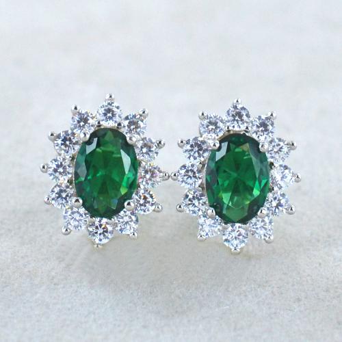 Orecchini Pendenti A Goccia Con Perle 12mm E Zirconia Cubica | Foglia Verde Argentea | Gioielli Ipoallergenici Per Matrimonio E Quotidiano