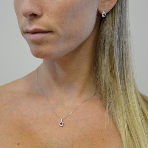 Orecchini on sale rubino pendenti
