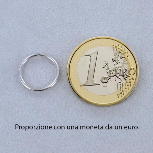 Orecchio A Cerchio Singolo NKlaus In Oro Bianco 333 - 12,2 Mm - Tondo Lucido - Gioiello Minimal Unisex