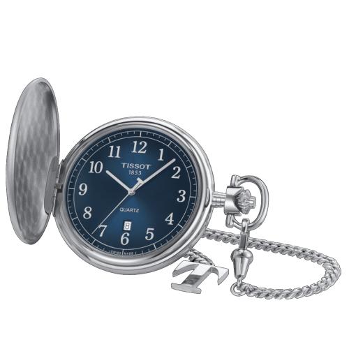 Orologio da tasca con presentazione | Set regalo bussola | Madreperla Blu