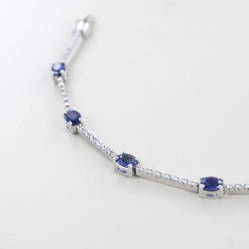 anello in filo di alluminio con pietra blu - Gioielli - Anelli - di