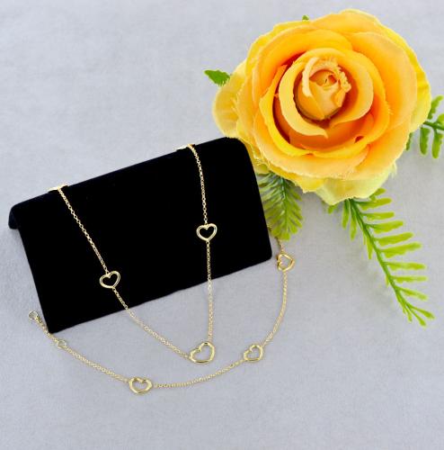 Set Gioielli In Oro Per Donna - Collana, Orecchini, Bracciali E Anelli, Placcati Oro, Stile Moderno E Elegante