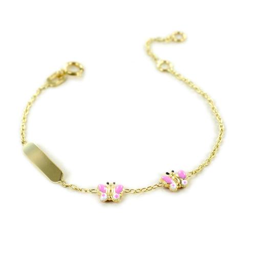 Orecchini A Catena Miniblings Con Libellula | Ciondolo Lungo Farfalla Color Oro - 3