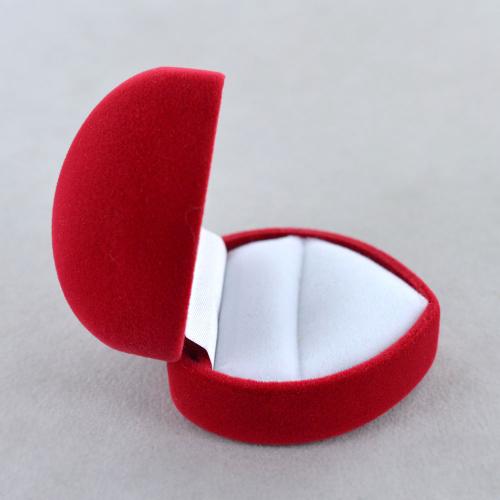 Porta Anelli A Cuore In Velluto Con 2 Scomparti - Scatola Portagioie Piccola Con Coperchio Rimovibile, Ideale Per Proposta E Viaggi (Bianco) - 2