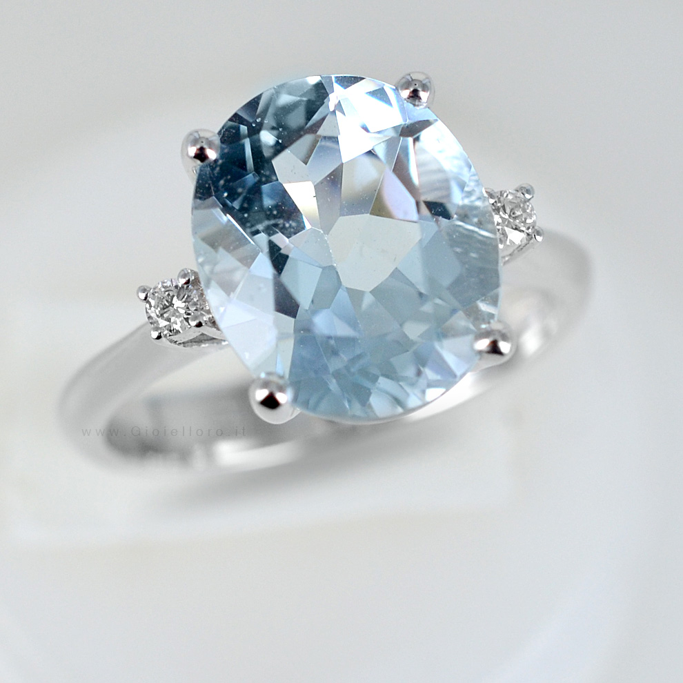 Bracciale con acquamarina e diamanti - Ma.Gi. Gioielli
