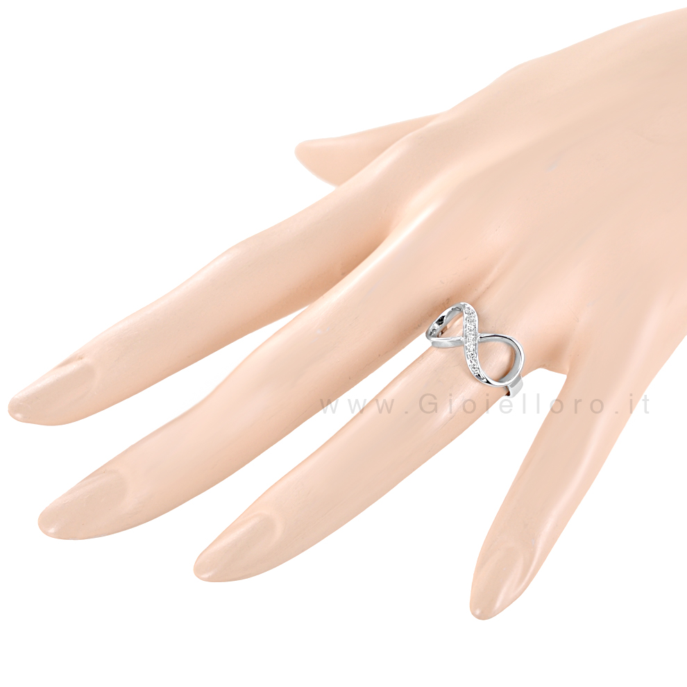 Anello Infinity Con Zirconi Cubici, Anello Con Promessa Di - Foto 6