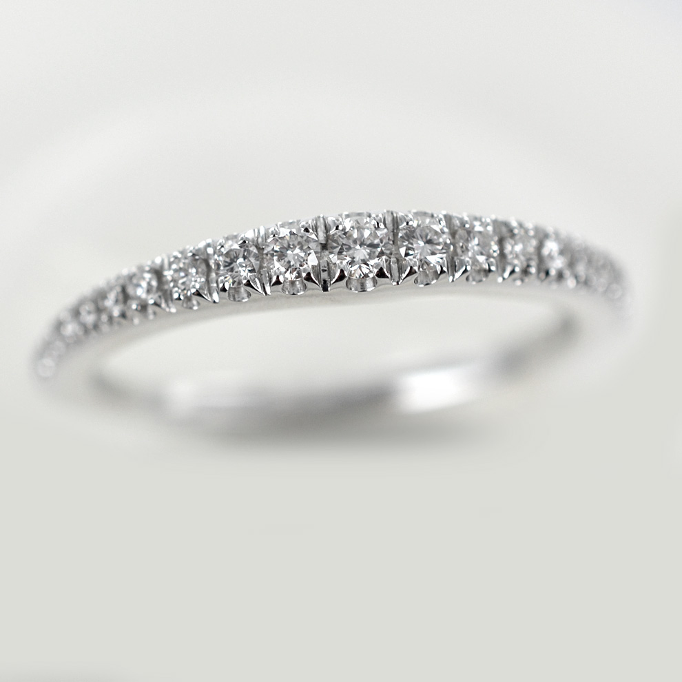 Bague Veretta Tramontano Gioielli - Émeraude 0,65 Ct & Diamants 0,10 Ct - Or Blanc 18 Carats - Taille 13