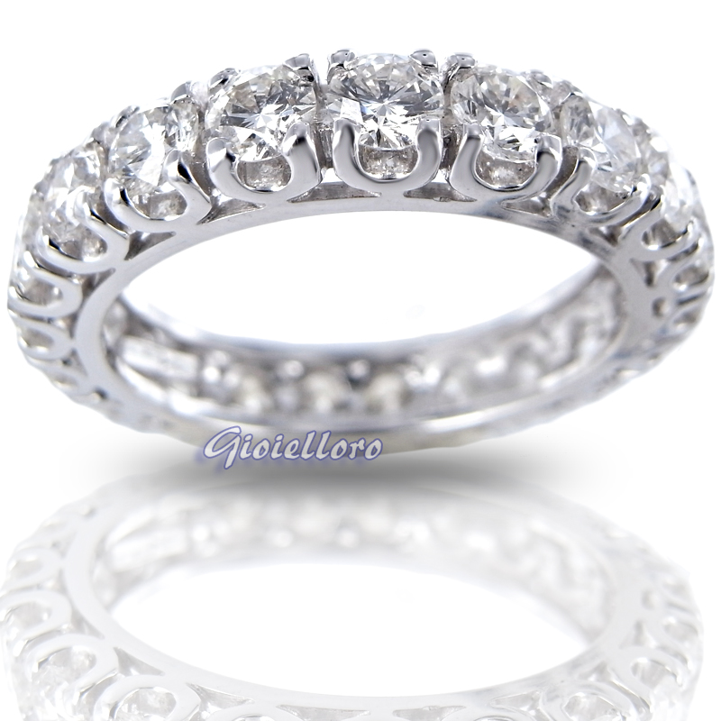Anello fedina Eternity oro e diamanti ct. 1.20 G VS Gioielloro La tua gi