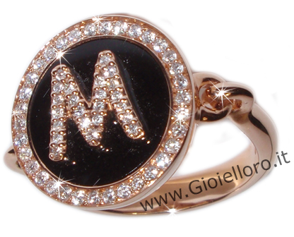 Anello con iniziale stroili discount