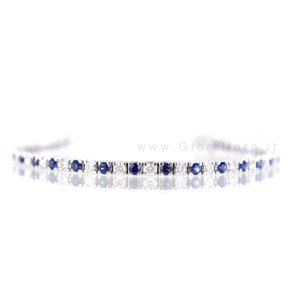 Bling Jewelry Bracciale Da Tennis In Opale Blu Creato Con Semplice Filo Per Donne In Argento Sterling .925 Pietra Di Nascita Di Ottobre 7-7.5 Pollici